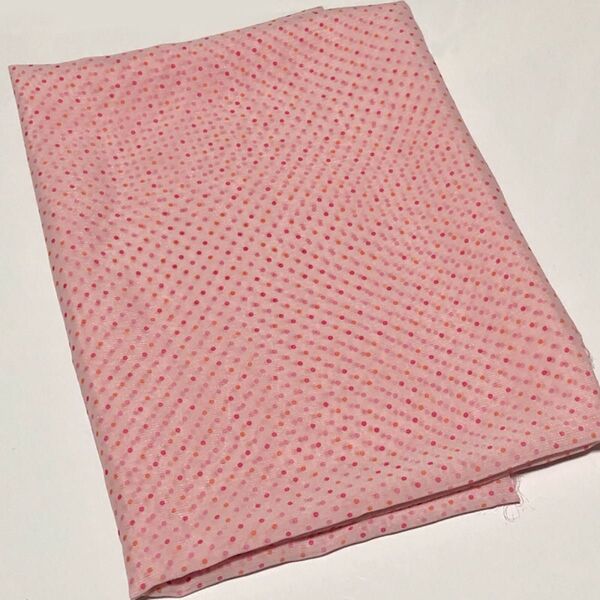 はぎれ カットクロス ドット柄 ピンク シフォン ジョーゼット 布 生地