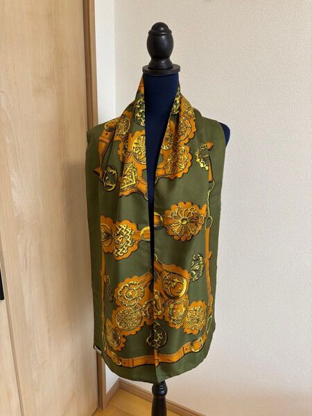 レア エルメス ロングスカーフ ストール ヴィンテージ 180cmX30cm