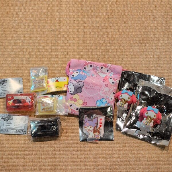 サンリオガチャとマイメロミニ巾着と宇佐美マイメロクロミセット