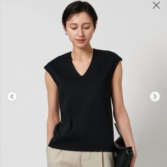 ユナイテッドアローズ UBCB C DOUBLE Vネック Tシャツ 黒