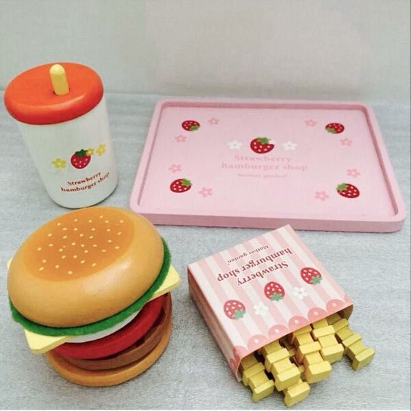 マザーガーデン 木製 おままごと ハンバーガー セット