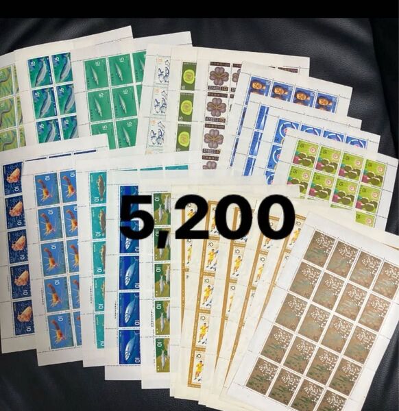 記念切手5,200円分 15円シート10円シート