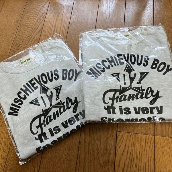 サイズ80長袖Tシャツ2枚 双子ちゃん洗い替えに