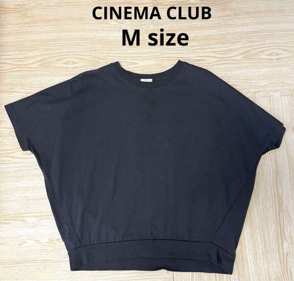 シネマクラブ グレー トップス 薄手ドルマンスリーブシャツM 半袖 ティシャツ 半袖 Tシャツ カットソー 無地