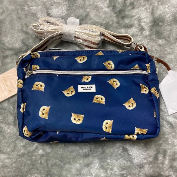 新品 ポール&ジョー ショルダーバック ポシェット ネイビー