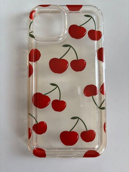 スマホケース iPhoneカバー iPhoneケース チェリー柄 シリコン i
