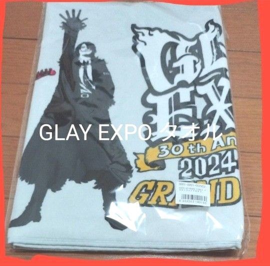 ※説明必読!価格相談不可GLAY EXPO フェイスタオル TERU.TAKURO.HISASHI.JIRO新品 未開封