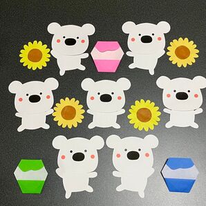 壁面飾り 夏 しろくま ひまわり かき氷