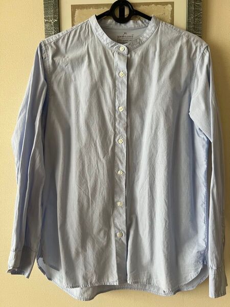 無印MUJI ライトブルー 長袖シャツ XL