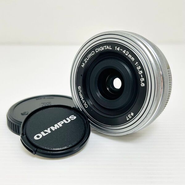 OLYMPUS 14-42mm F3.5-5.6 ED EZ パンケーキ ズームレンズ オリンパス マイクロフォーサーズ