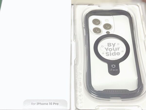 iFace iPhone 16 Pro ケース MagSafe クリア 強化ガラス (ブラック)