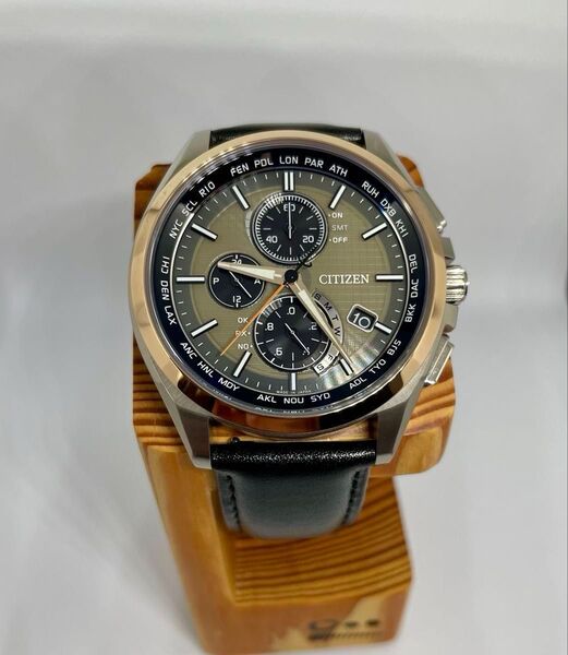 シチズン CITIZEN アテッサ FTS カーキブラウン 革バンド