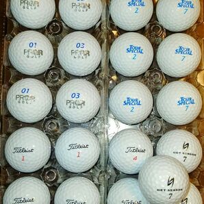 未使用ゴルフボール21個PRGR・DUNLOP・Titleist・FORESTA