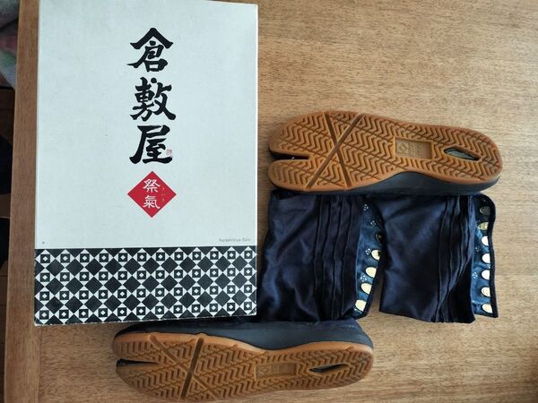 倉敷屋 祭気七馳 藍 26.5cm 中古 エアー 地下足袋