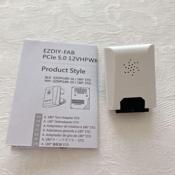 EZDIY-FAB 12VHPWR 12+4ピン 90度角度コネクタ 電源変換アダプタ