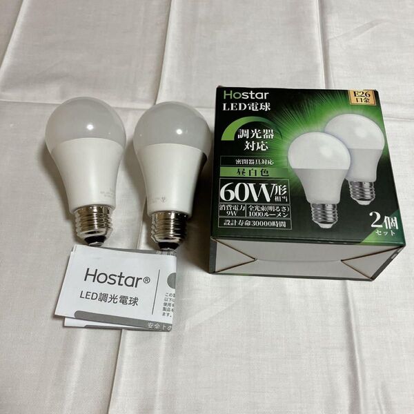 LED電球 調光器対応 口金直径26mm 電球60形相当 昼白色相当一般電球