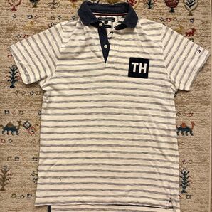 Tommy Hilfiger ボーダー柄ポロシャツ THロゴ