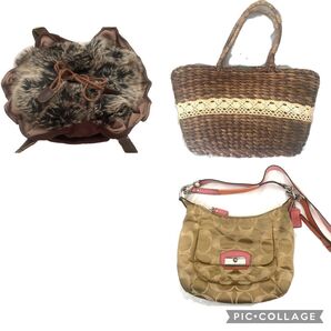 バッグまとめ売り COACH ショルダーバッグ シグネチャー local motion かごバッグ aszakka ファーバッグ