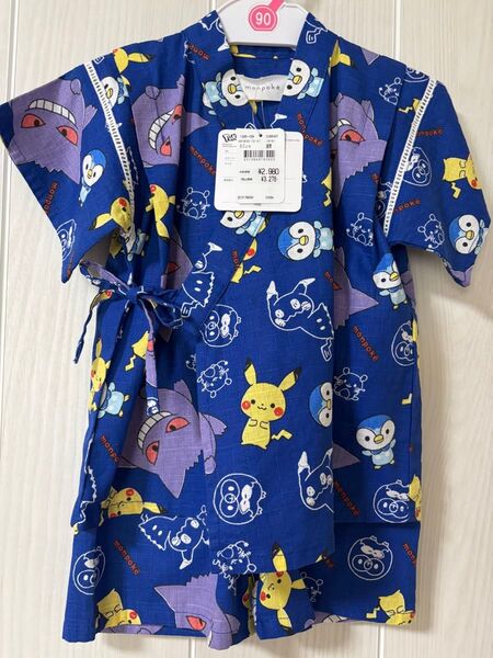【新品タグ付き】monpoke ポケモン ゲンガー ピカチュウ ポッチャマ 甚平 90サイズ