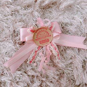 本日限定 一点物 リボンモチーフ ブローチ ヘアアクセサリー