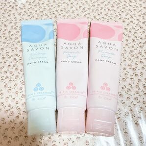AQUA SAVON ハンドクリーム 3本セット アクアシャボン ハンドクリーム ハンドクリーム