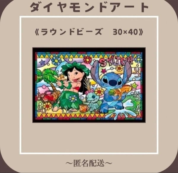 【ダイヤモンドアート】 ビーズアート ラウンドビーズ 30x40