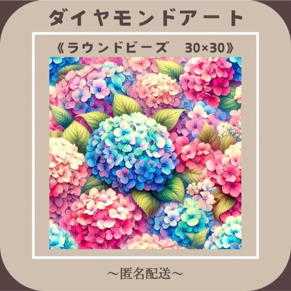 【ダイヤモンドアート】 ビーズアート ラウンドビーズ 30x30