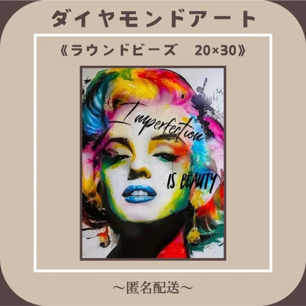 【ダイヤモンドアート】 ビーズアート ラウンドビーズ 20x30