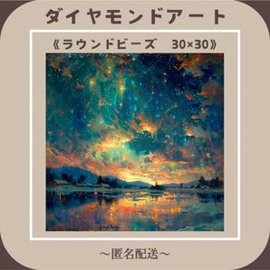 【ダイヤモンドアート】 ビーズアート ラウンドビーズ 30×30