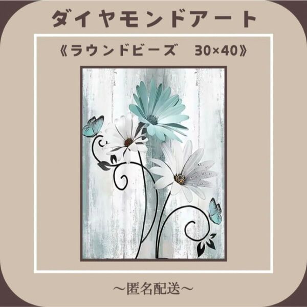 【ダイヤモンドアート】 ビーズアート ラウンドビーズ 30×40