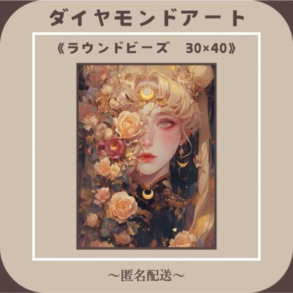 【ダイヤモンドアート】 ビーズアート ラウンドビーズ 30×40