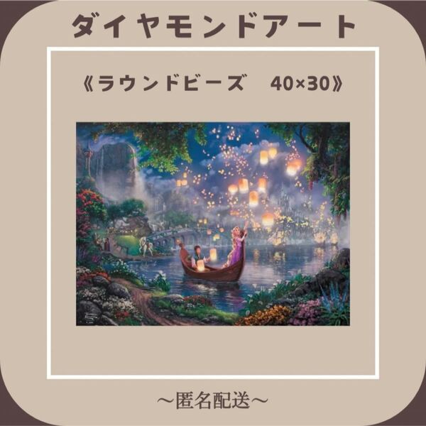 【ダイヤモンドアート】 ビーズアート ラウンドビーズ 40×30