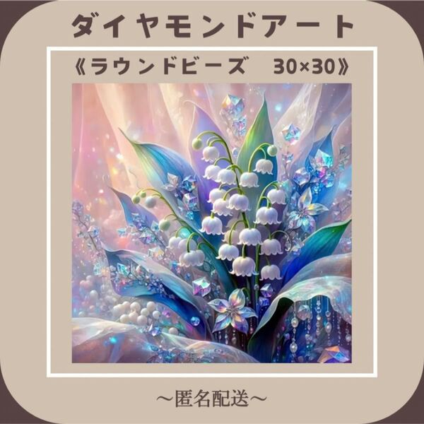 【ダイヤモンドアート】 ビーズアート ラウンドビーズ 30×30