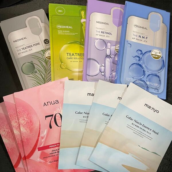Anuaパック桃 MEDIHEALメディヒール ティーツリー ポア AP ケアソリューション アンプルマスク