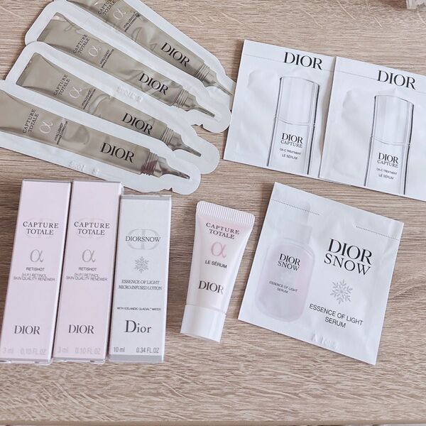 Dior ディオール カプチュールトータル 美容液、ディオールスノー 化粧水 美容液、サンプル