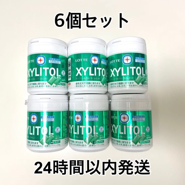 ロッテ キシリトールガム ライムミント ボトル 133g 6個 LOTTE XYLITOL