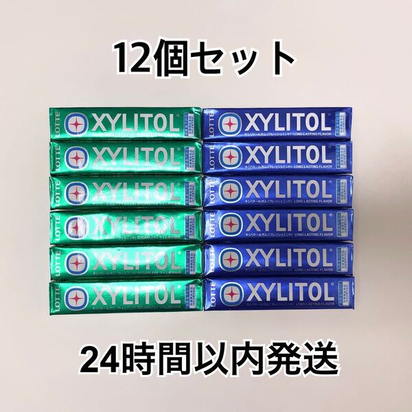 ロッテ キシリトールガム ライムミント 6コ フレッシュミント 6コ LOTTE XYLITOL