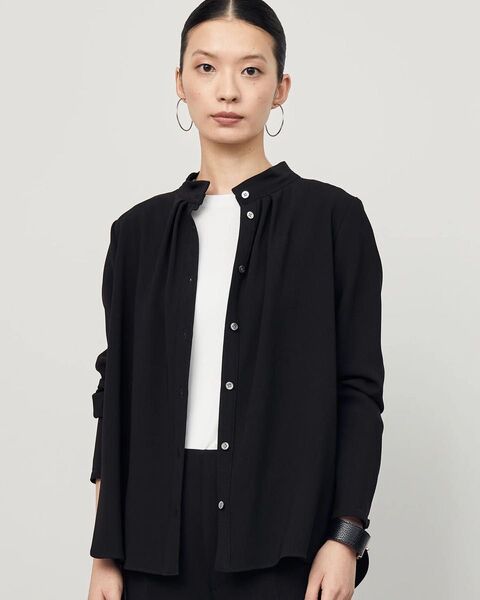 【極美品】SOEJU スタンドカラータックブラウス 完売品