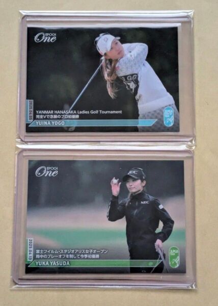 安田祐香 與語優奈トレカJLPGA EPOCH one トレーディングカード 2枚セット