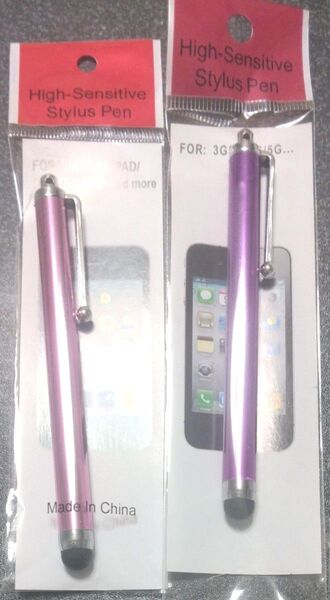 新品未使用タッチペンピンク&パープル 2本セット 月曜発送