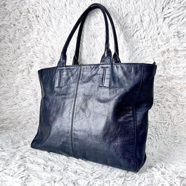 a.v.v HOMME メンズ トートバッグ ショルダーバッグ ブラック オールレザー