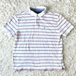 【大きいサイズ】TOMMY HILFIGER ポロシャツ ボーダー サイズXXL