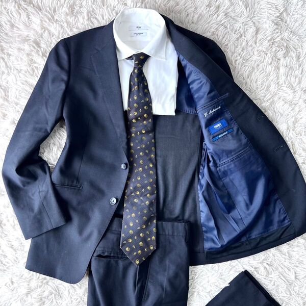 PERSON'S FOR MEN スーツ ネイビー 背抜き サイズ A5