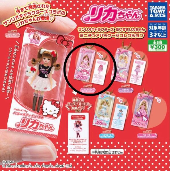 サンリオキャラクターズ だいすきリカちゃん ミニチュアパッケージ コレクション マイメロディ リカちゃん サンリオ sanrio