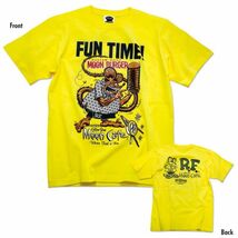 送料200円　Rat Fink x MOON Cafe Fun Time Tシャツ MOONEYES ムーンアイズ [MQT155YE] Lサイズ_画像1