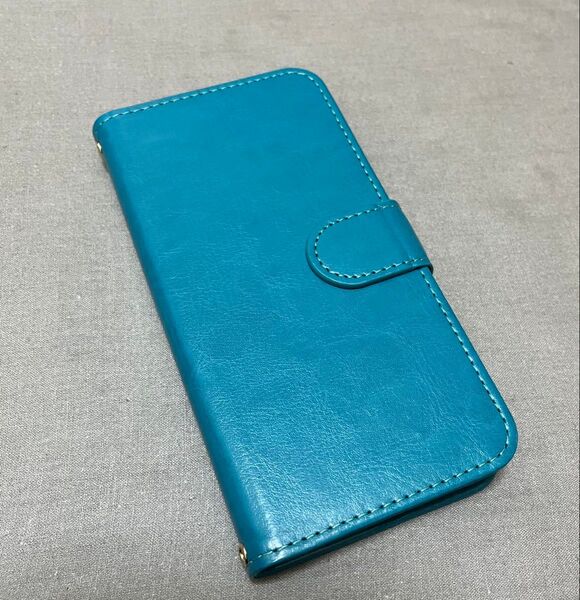iPhone13用 MINTY ターコイズ 手帳型ケース