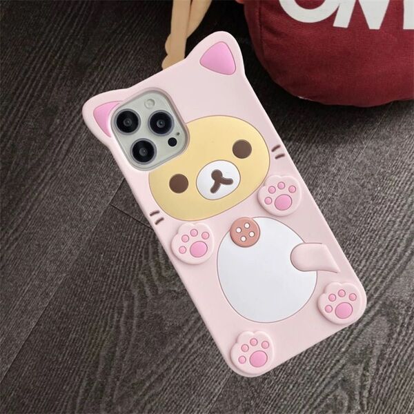 コリラックマ シリコンスマホケース iPhone16プロ 16proケース ケース 可愛い