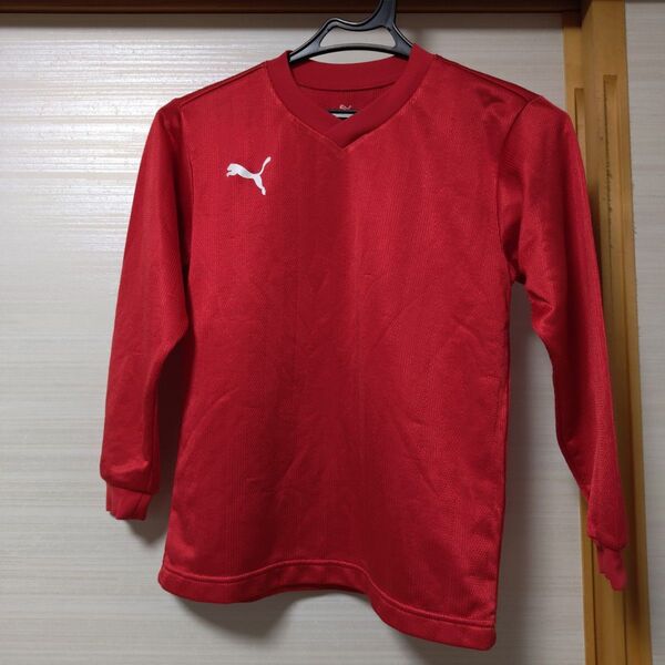 プーマ PUMA 長袖Tシャツ スポーツウェア 140 赤 サッカー