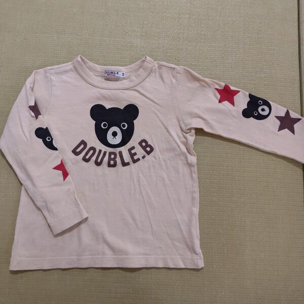ダブルビー ミキハウス 長袖Tシャツ 110 ダブルB ベージュ