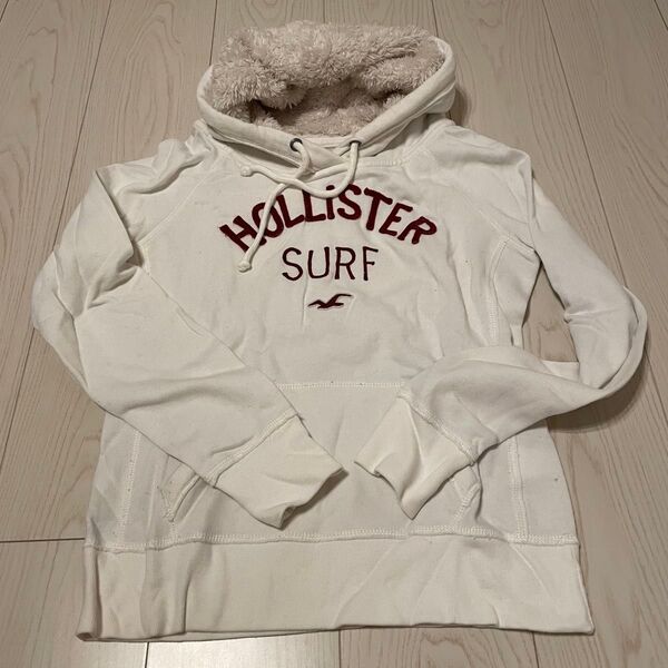 HOLLISTER ホリスター パーカー ホワイト系 ボア